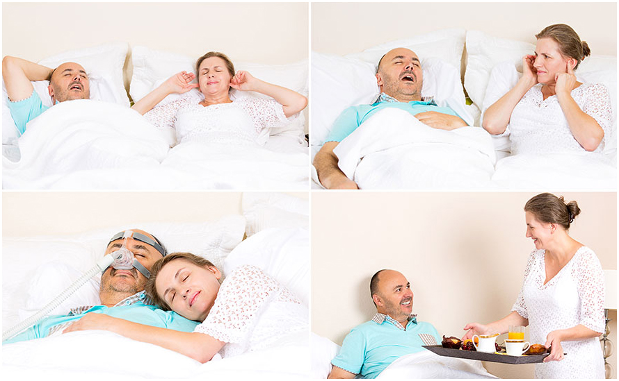 A couple managing sleep apnea